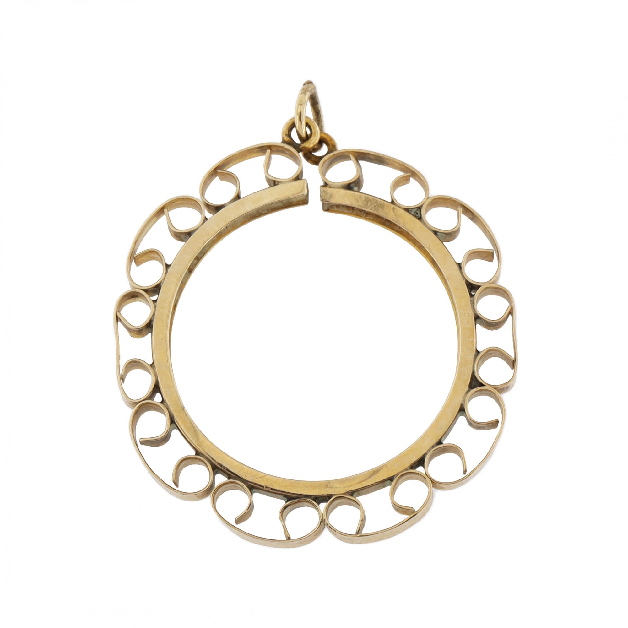 9ct Yellow Gold Full Sovereign Mount Pendant