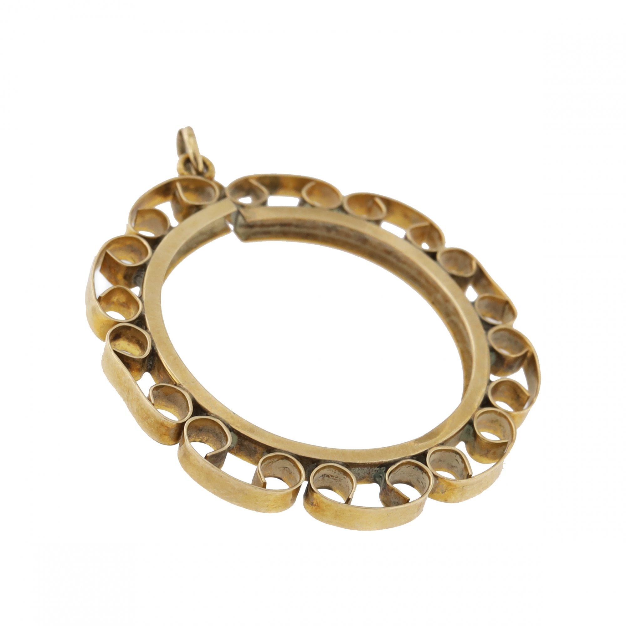 9ct Yellow Gold Full Sovereign Mount Pendant