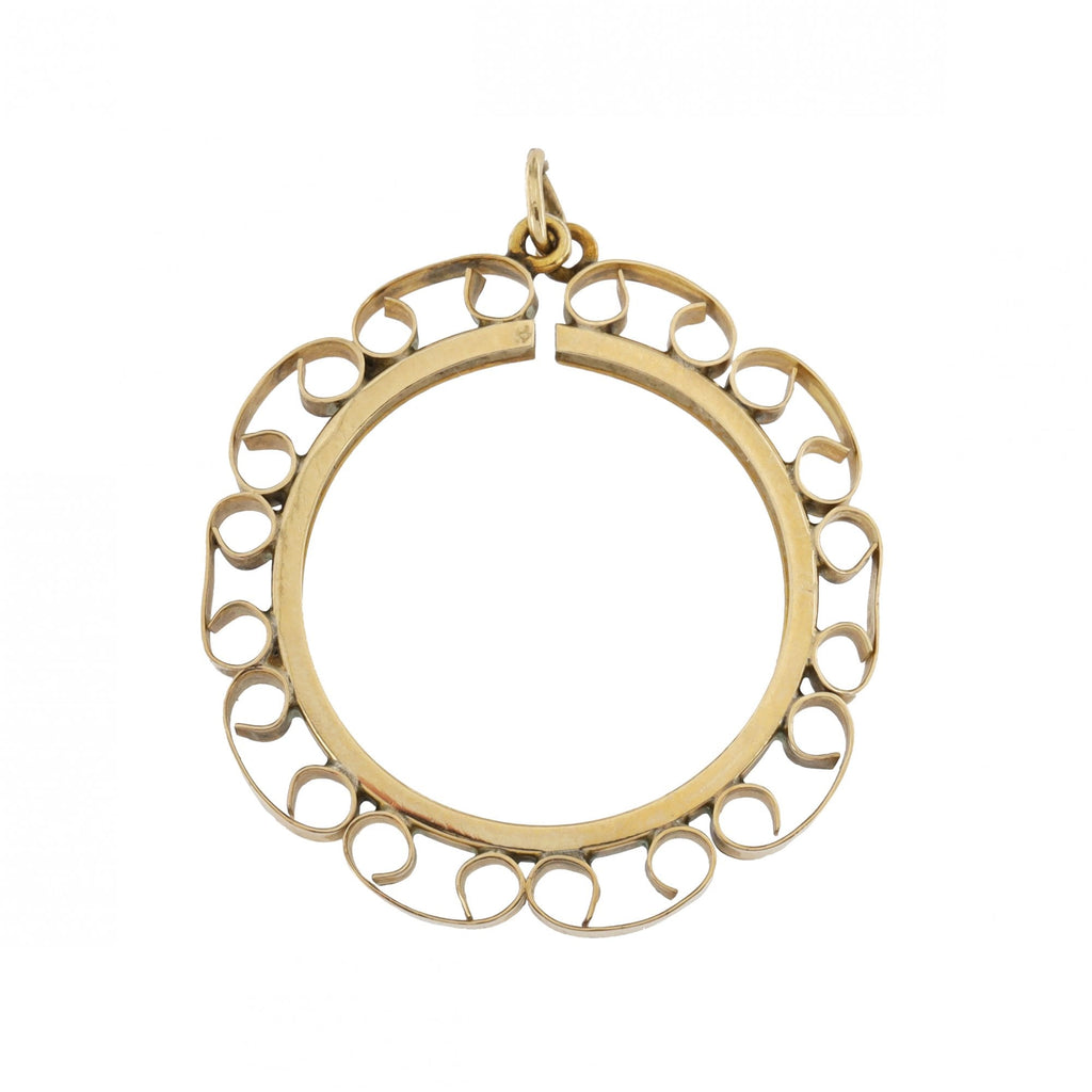 9ct Yellow Gold Full Sovereign Mount Pendant