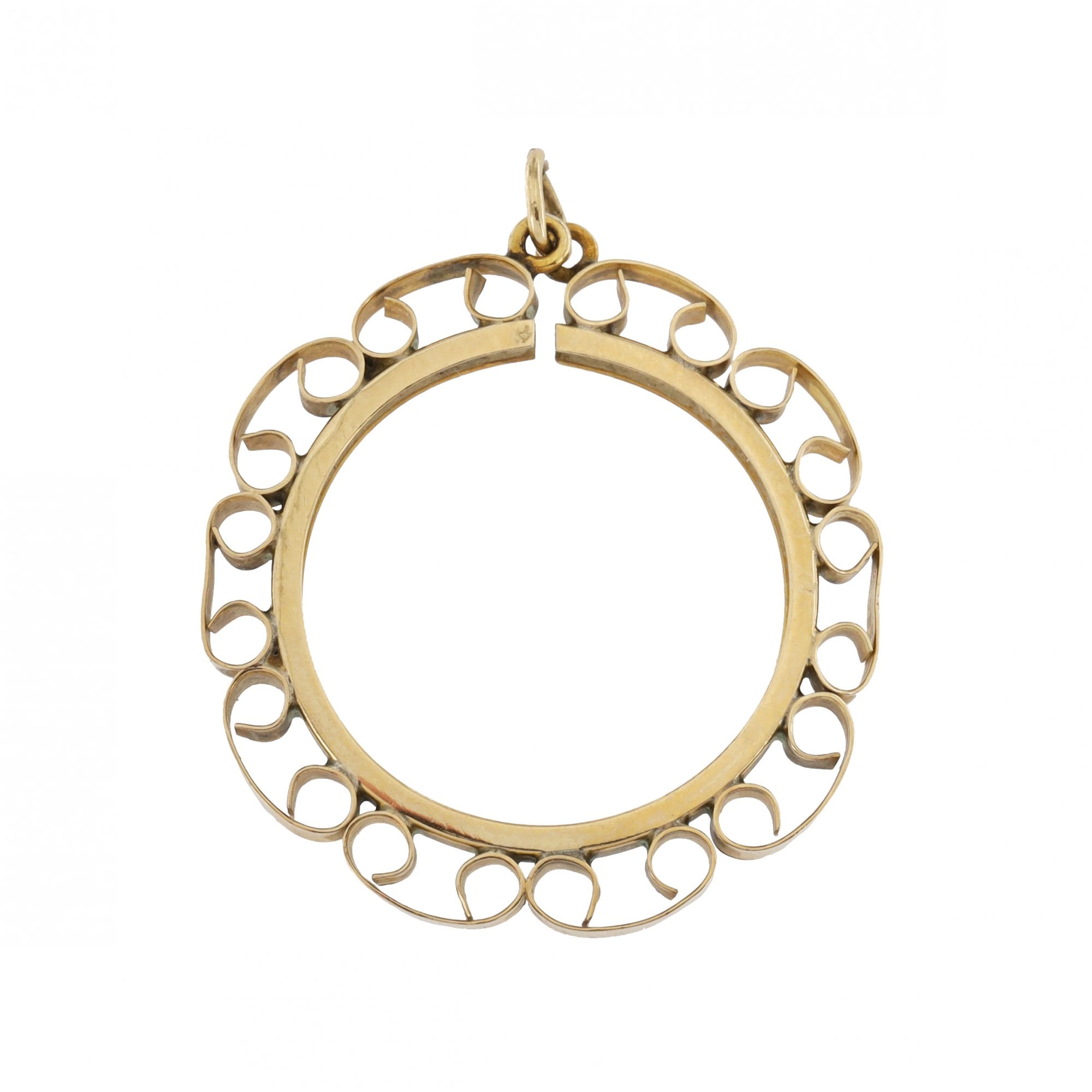 9ct Yellow Gold Full Sovereign Mount Pendant