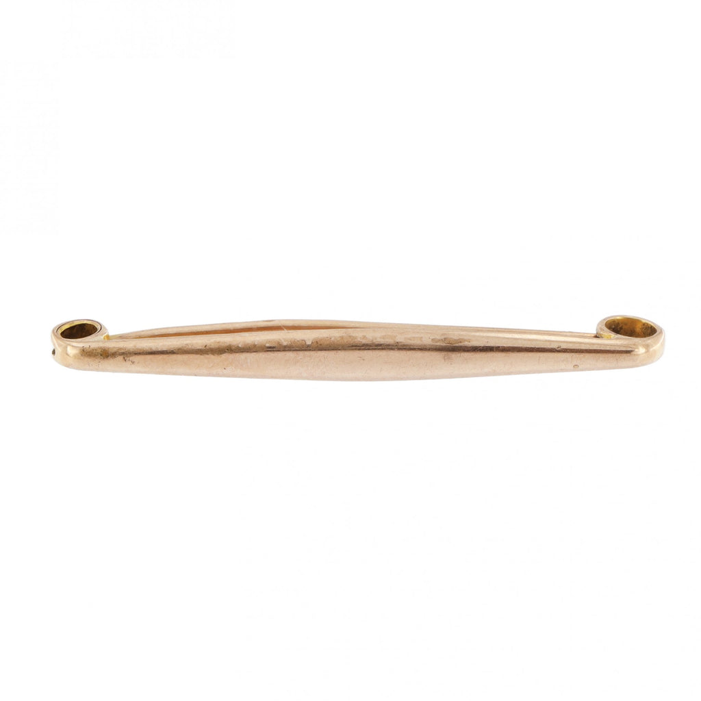 9ct Yellow Gold Bar Brooch Chester