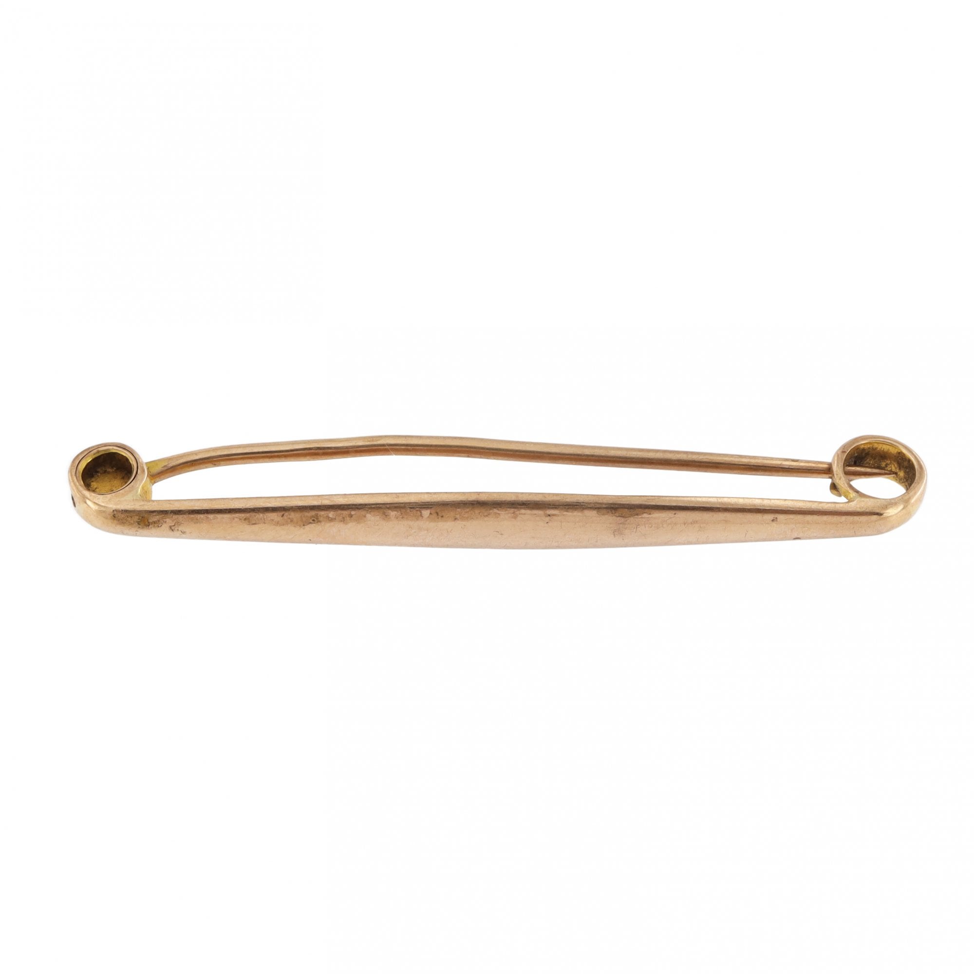9ct Yellow Gold Bar Brooch Chester