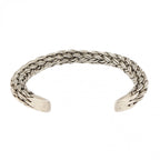 925 Stamped Silver Fancy Weave Bangle