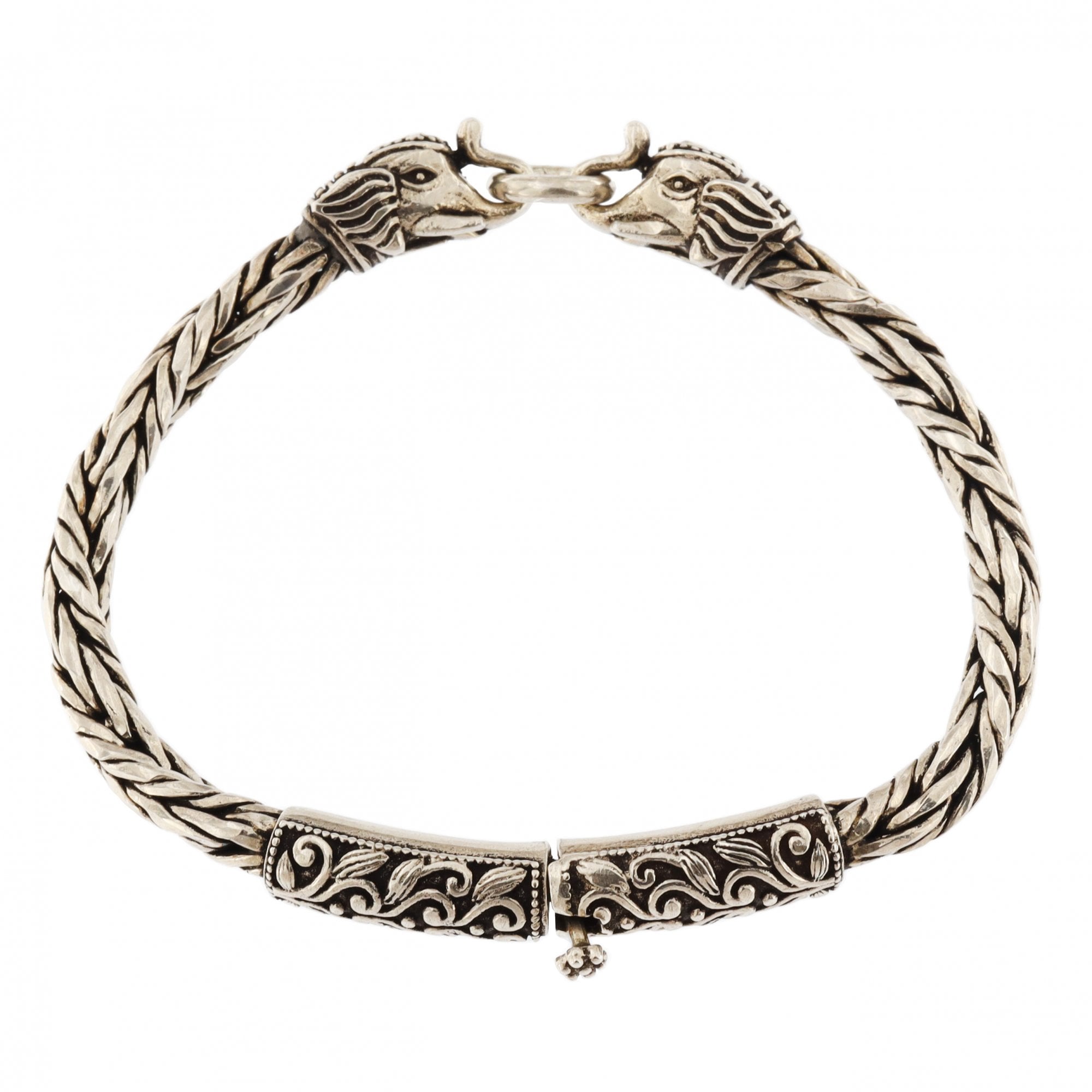 925 Stamped Silver Elephant Bangle