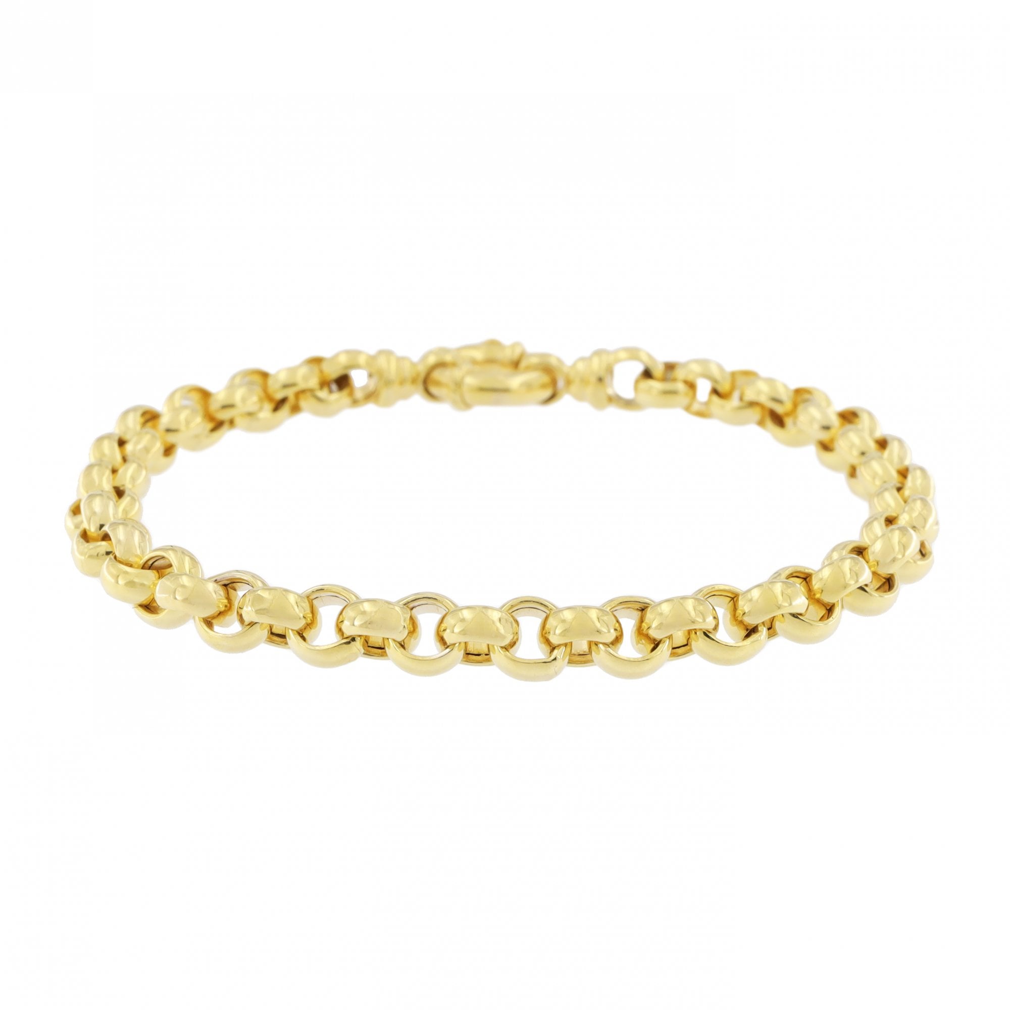 9ct Yellow Gold Belcher Large 19cm Bracelet