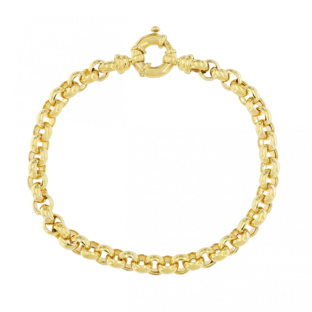 9ct Yellow Gold Belcher Large 19cm Bracelet