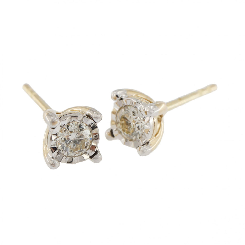 9ct Yellow Gold Diamond 0.25ct Stud Earrings