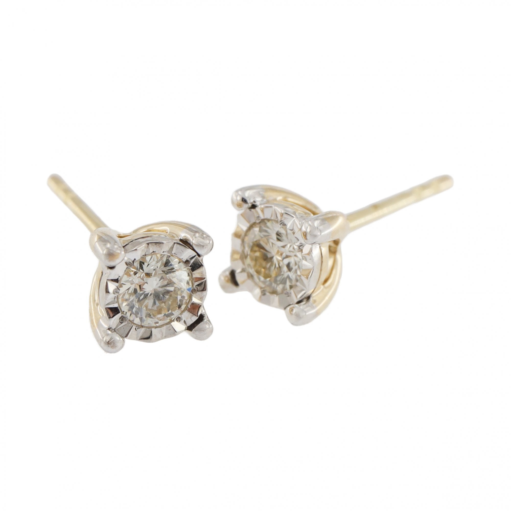 9ct Yellow Gold Diamond 0.25ct Stud Earrings