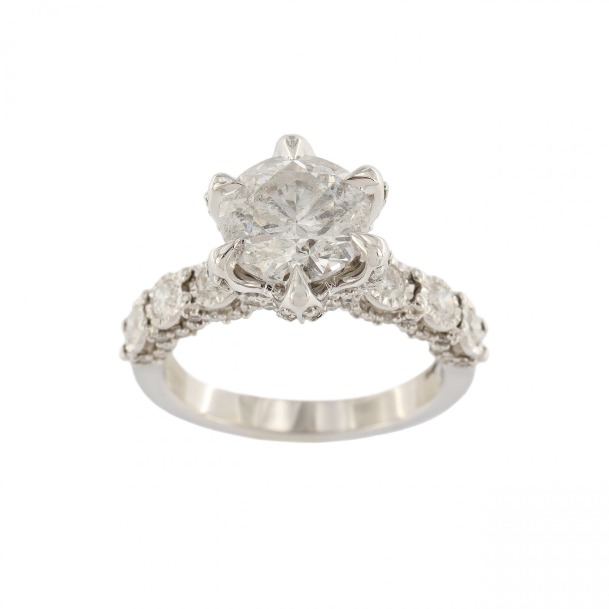 9ct White Gold Diamond 2.25ct Single Stone Ring