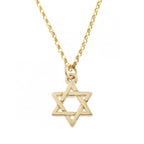 9ct Yellow Gold Star Of David & Chain