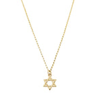9ct Yellow Gold Star Of David & Chain