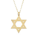 9ct Yellow Gold Star Of David & Chain