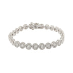 9ct White Gold Diamond 5.00ct Line Bracelet