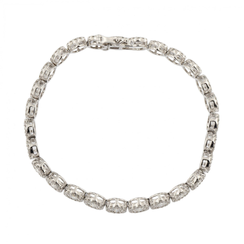 9ct White Gold Diamond 5.00ct Line Bracelet