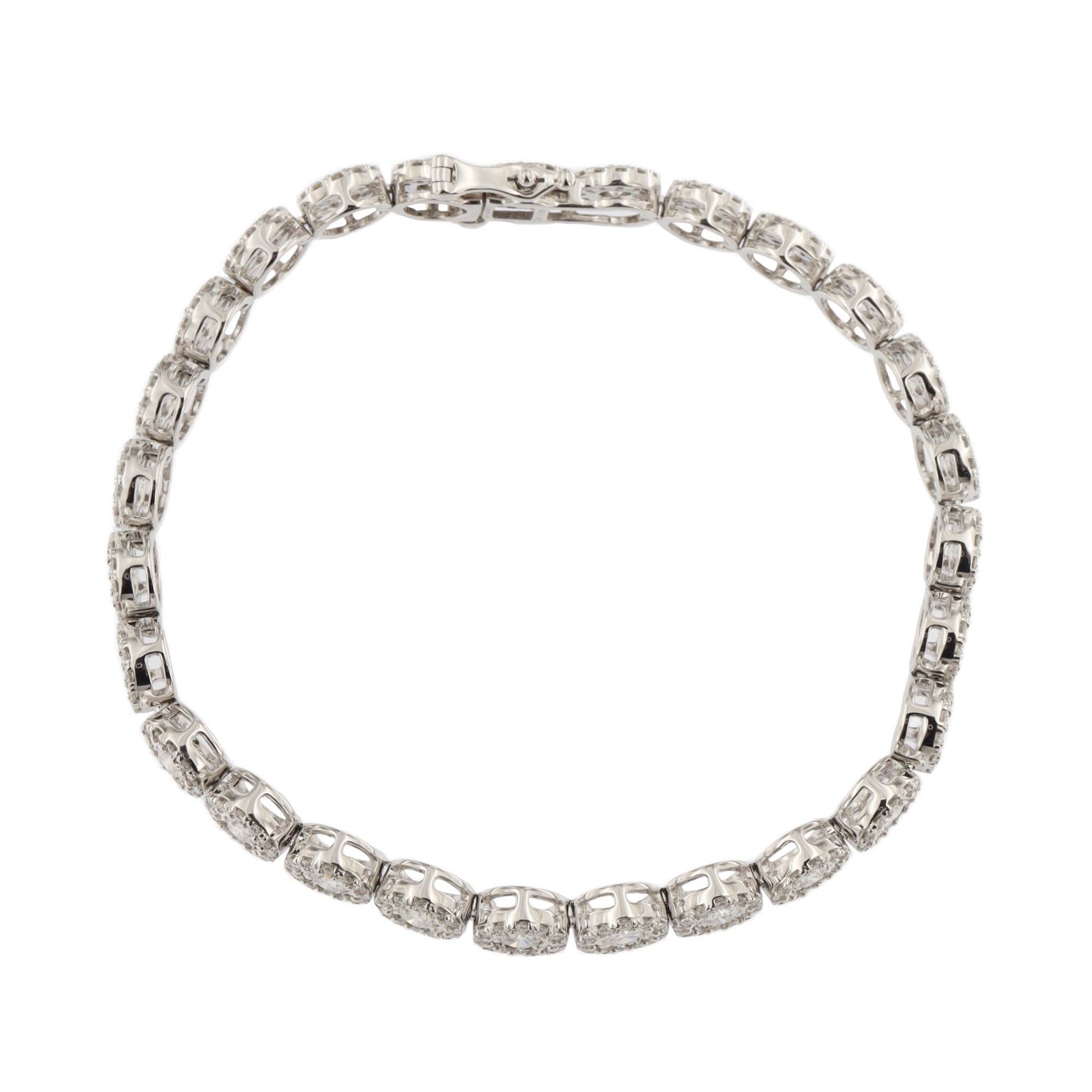 9ct White Gold Diamond 5.00ct Line Bracelet