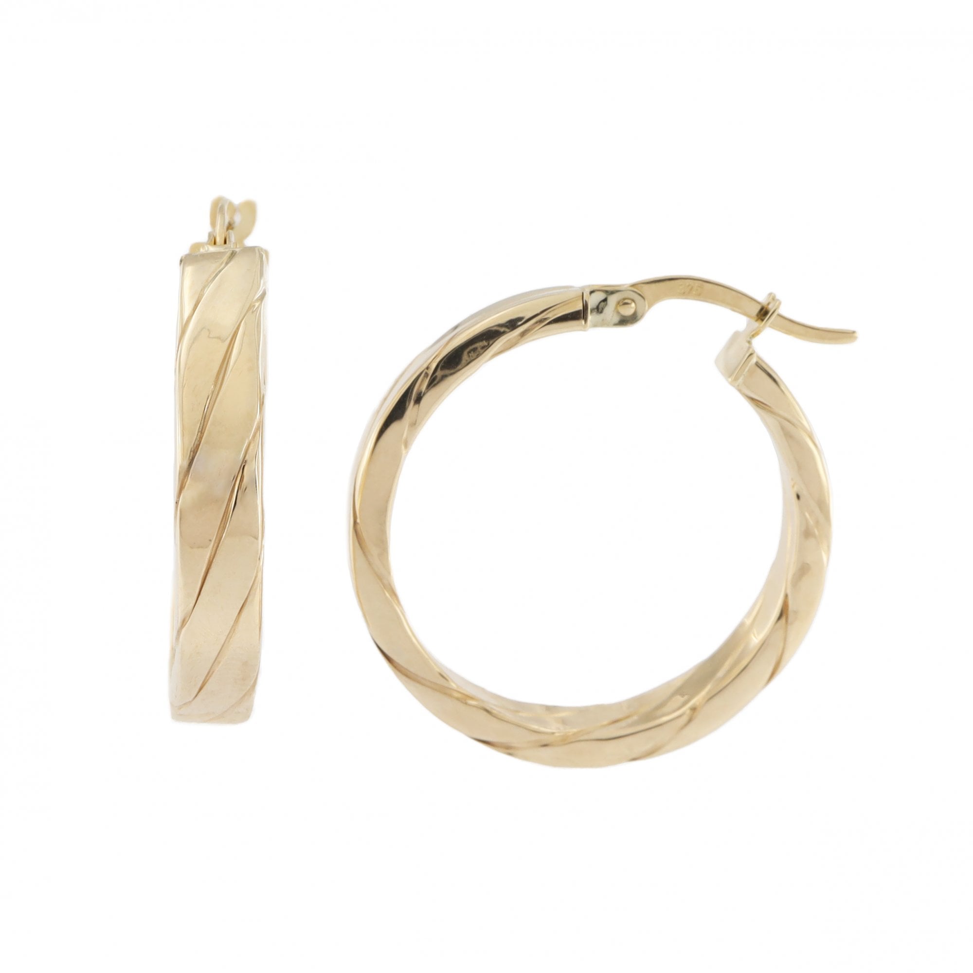 9ct Yellow Gold Hoop Earrings