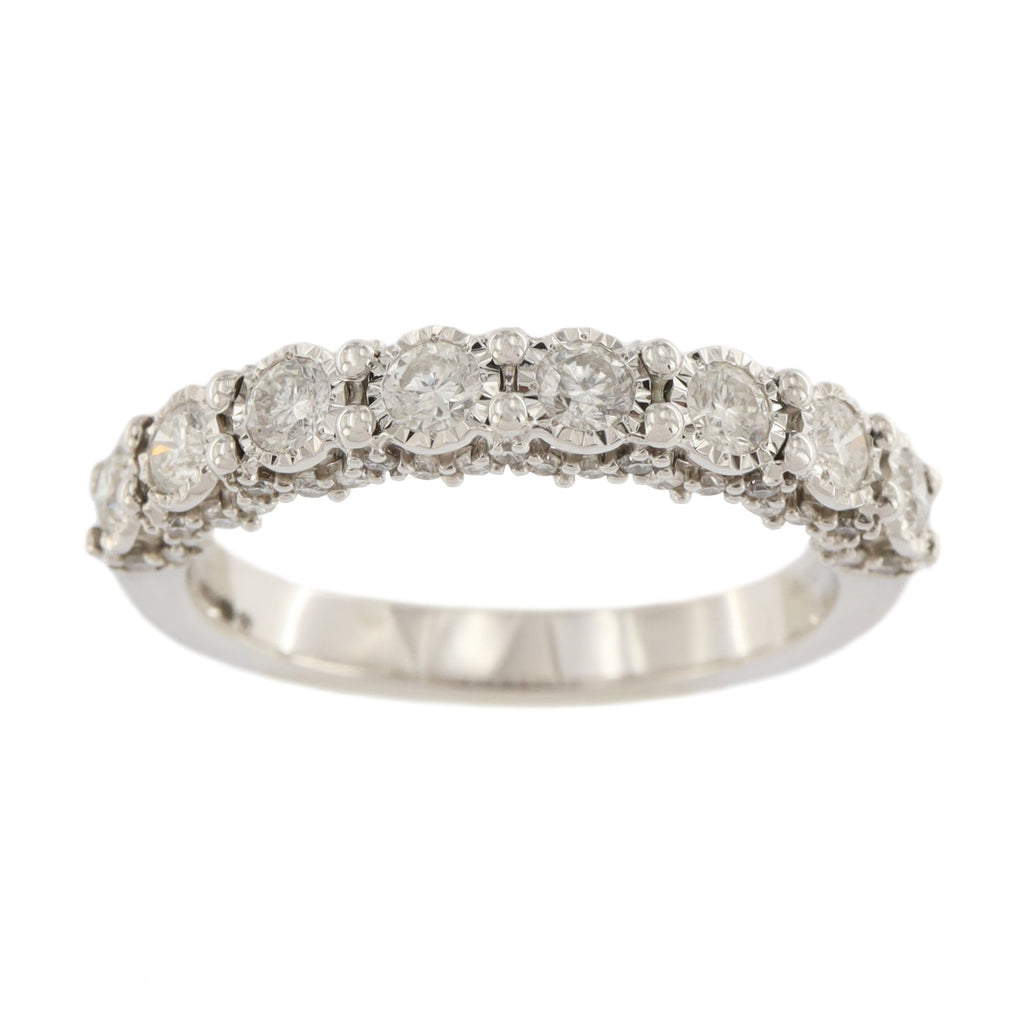 9ct White Gold Diamond 0.70ct 1/2 Eternity Ring
