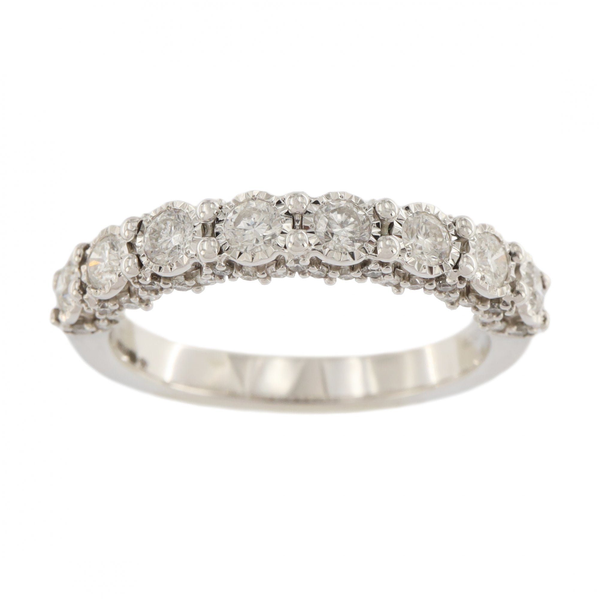 9ct White Gold Diamond 0.70ct 1/2 Eternity Ring