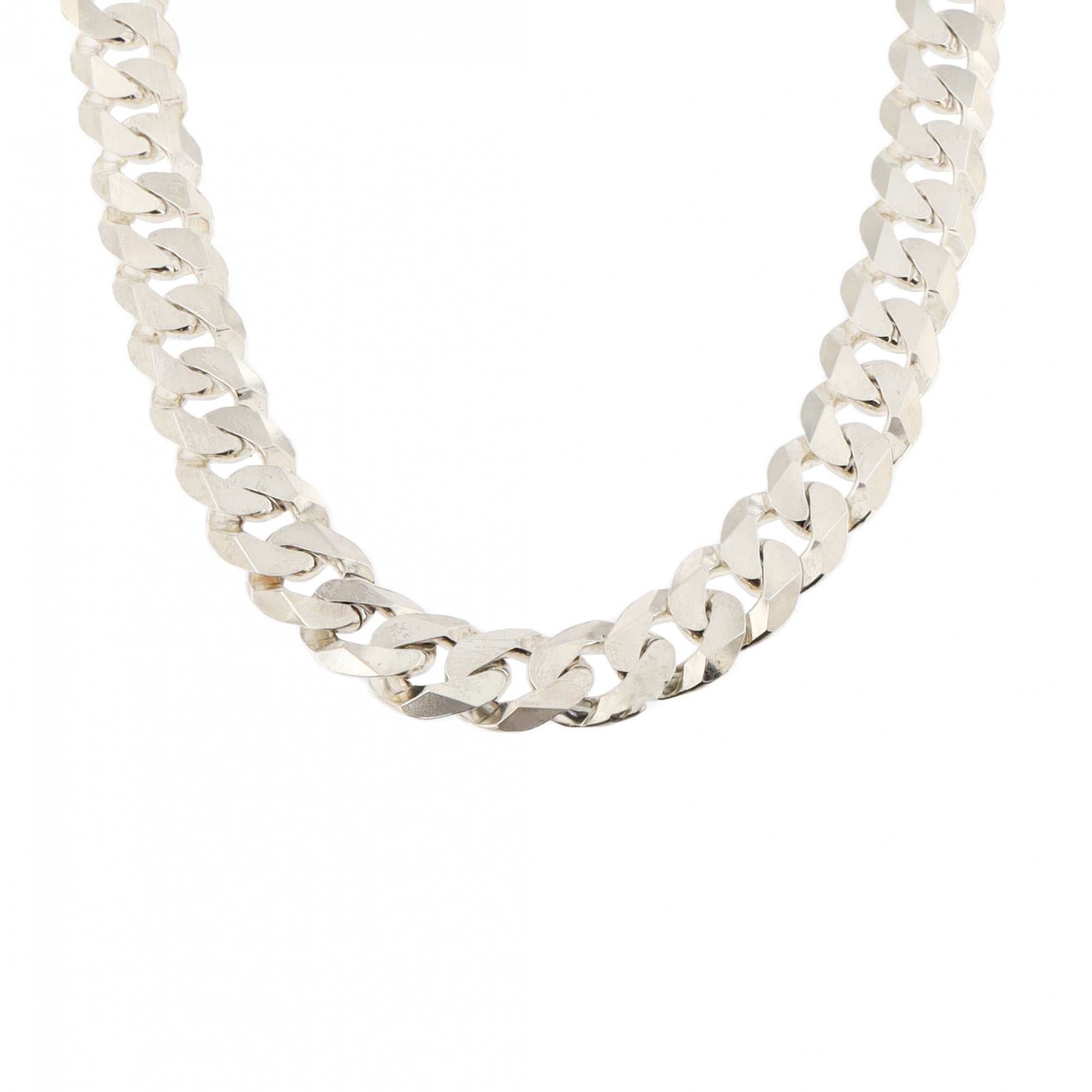 Silver Curb Chain 24"