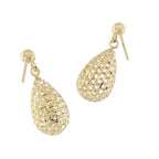 9ct Yellow Gold Bomber Drop Earrings
