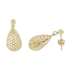 9ct Yellow Gold Bomber Drop Earrings