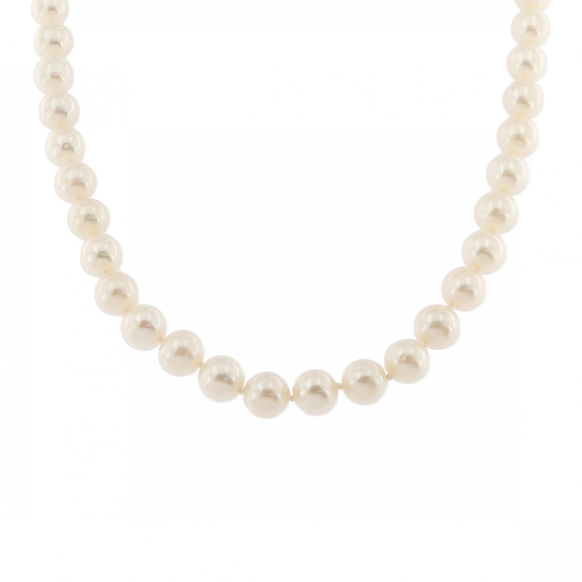 Silver Gilt Freshwater Pearl 8mm 24" Necklet