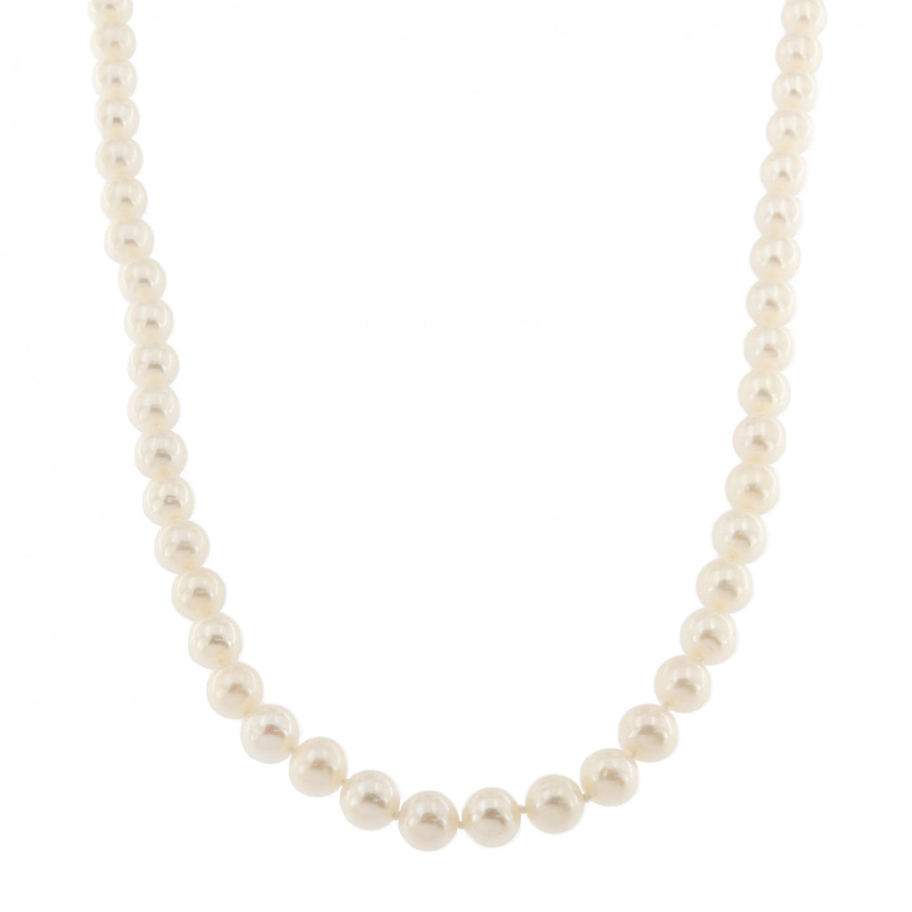 Silver Gilt Freshwater Pearl 8mm 24" Necklet