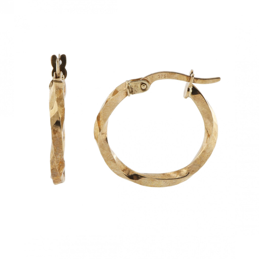 9ct Yellow Gold Hoop Earrings