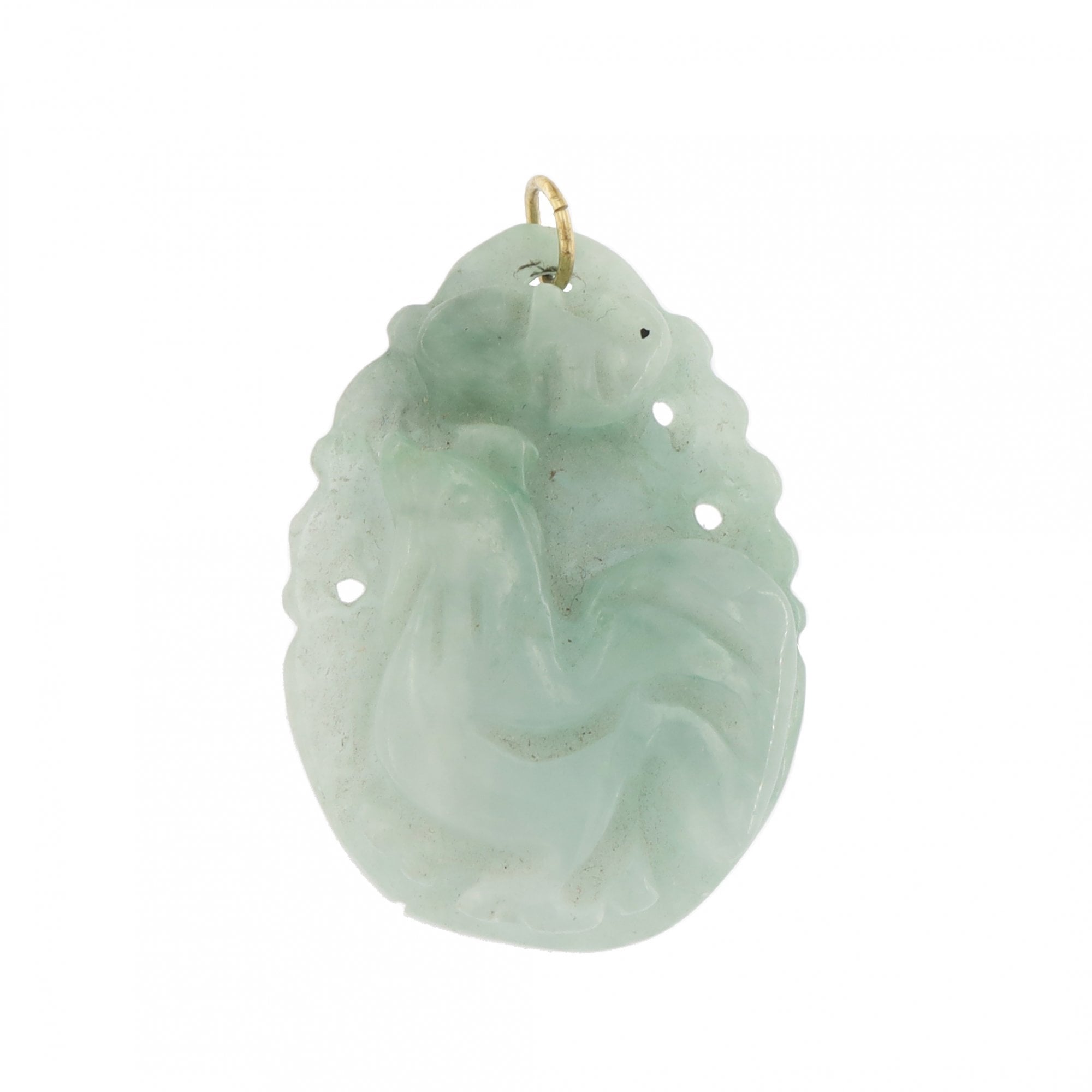 9ct Yellow Gold Jade Pendant