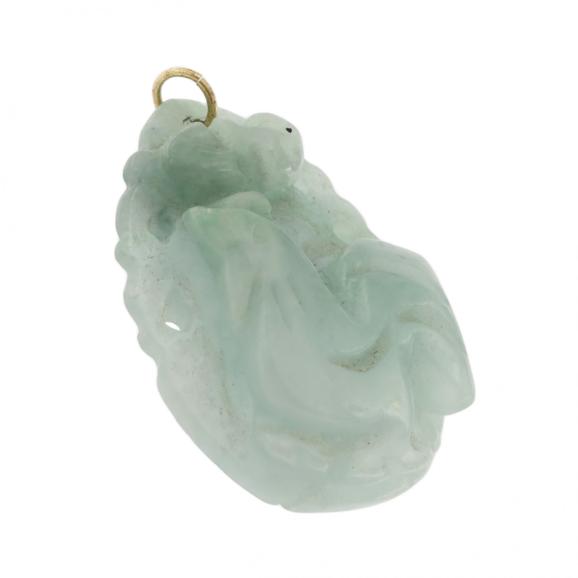 9ct Yellow Gold Jade Pendant