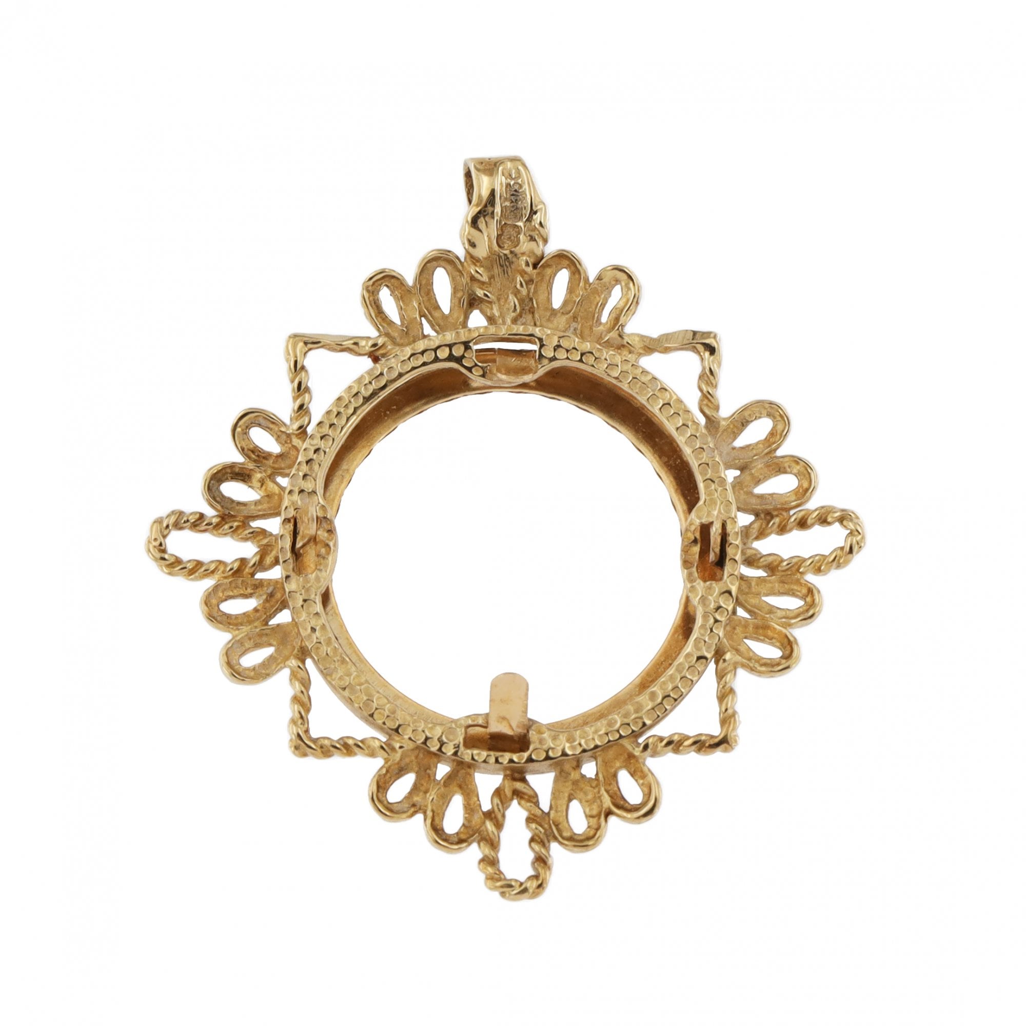 9ct Yellow Gold 1/2 Sovereign Mount Pendant