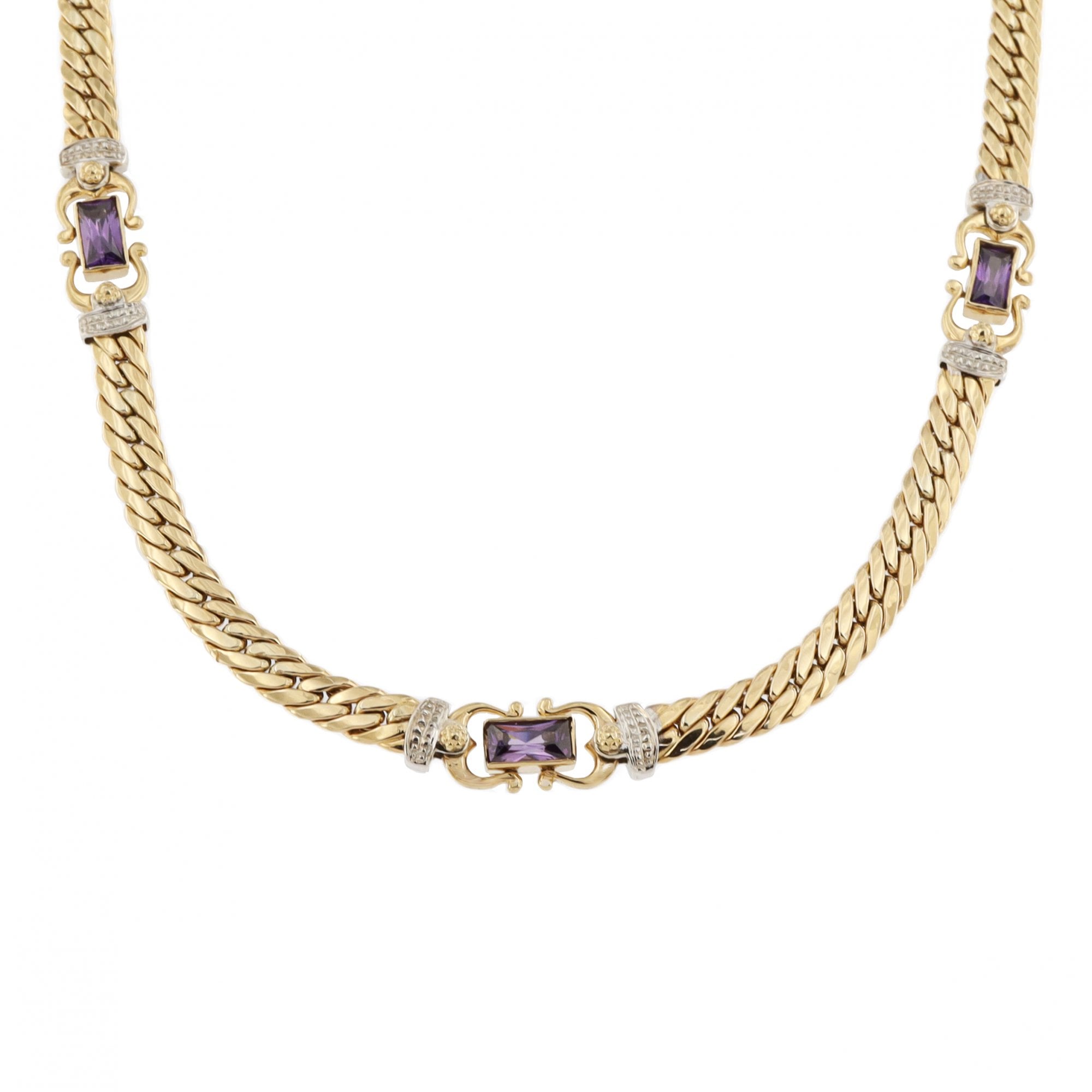 9ct Yellow Gold Amethyst Collarette