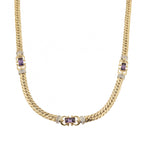 9ct Yellow Gold Amethyst Collarette