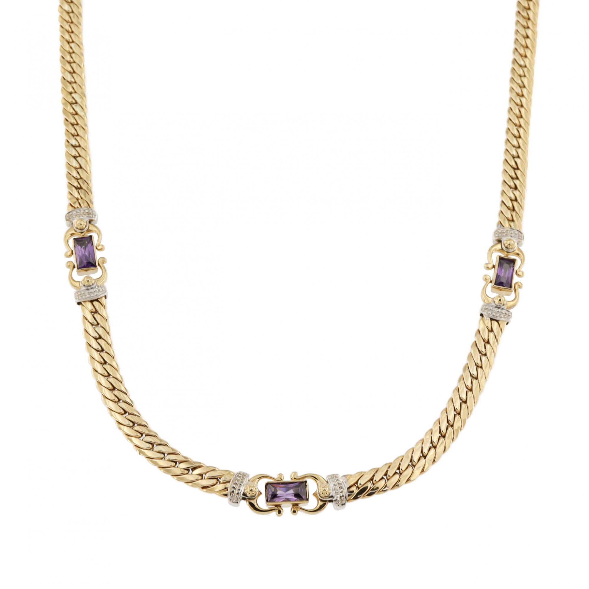 9ct Yellow Gold Amethyst Collarette