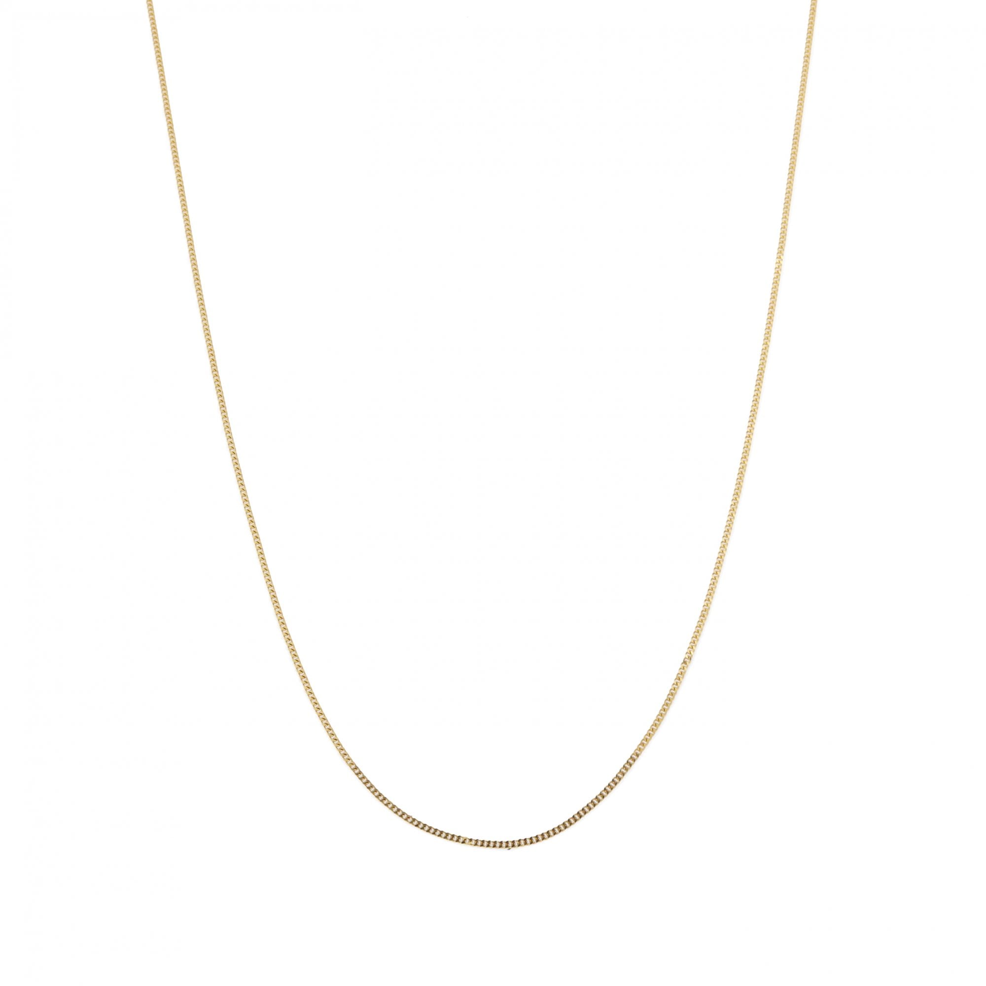 18ct Yellow Gold Diamond Cut Curb Adjustable Chain