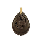 9ct Yellow Gold Jet Pendant