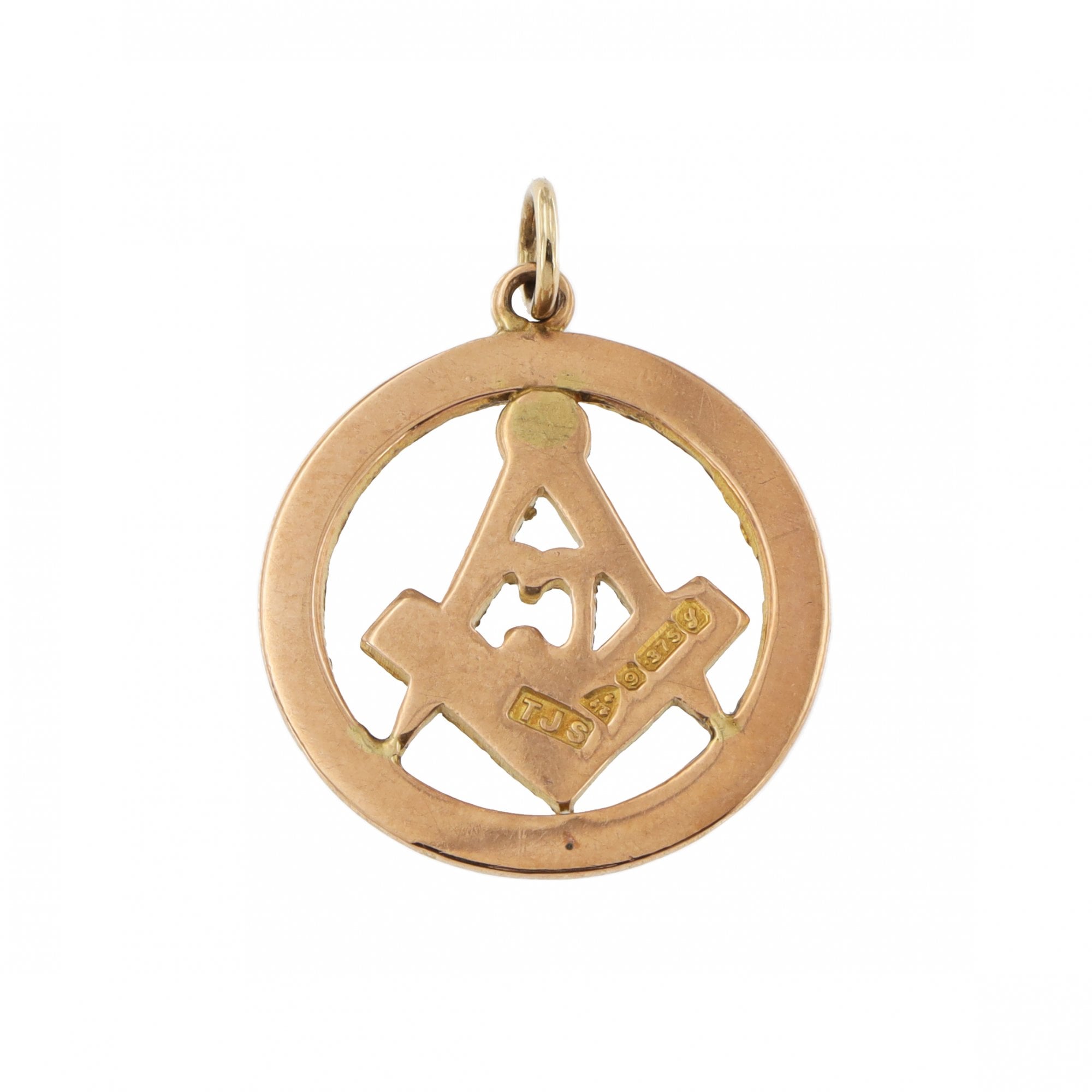 9ct Yellow Gold Masonic Large Pendant