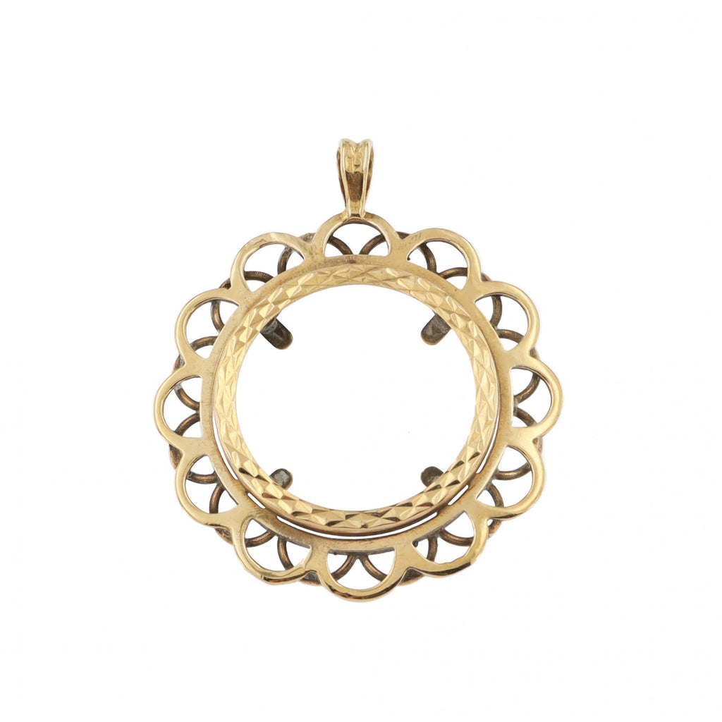 9ct Yellow Gold Full Sovereign Mount Pendant