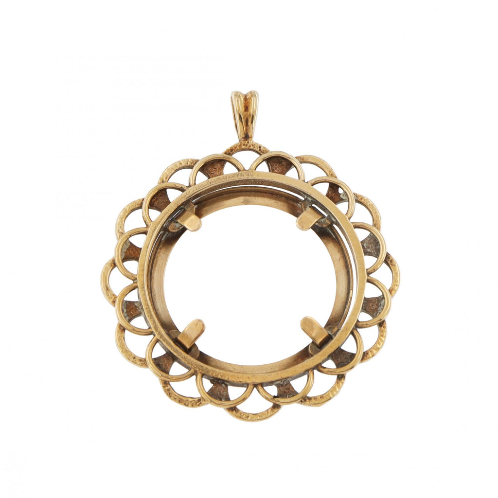 9ct Yellow Gold Full Sovereign Mount Pendant