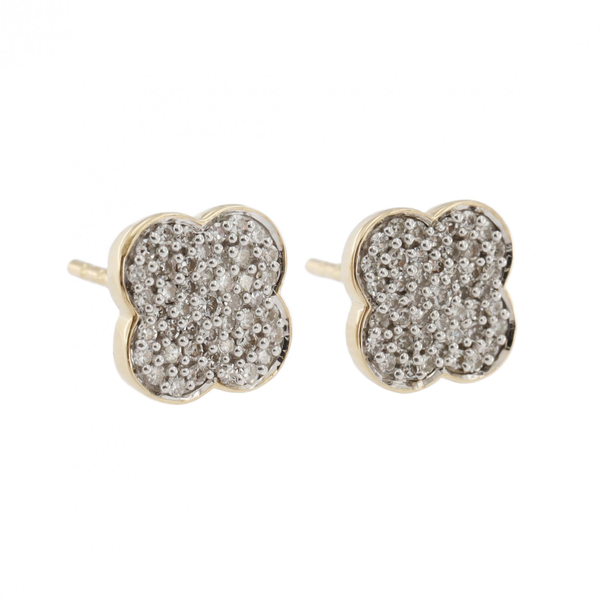 9ct Yellow Gold Diamond 0.30ct Cluster Studs