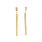 9ct Yellow Gold Bar Drop Earrings