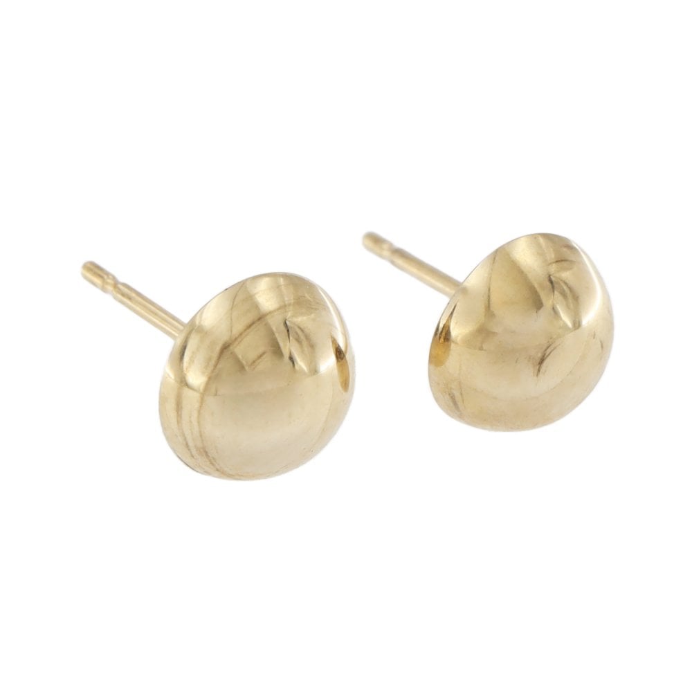 9ct Yellow Gold 7mm Dome Stud Earrings