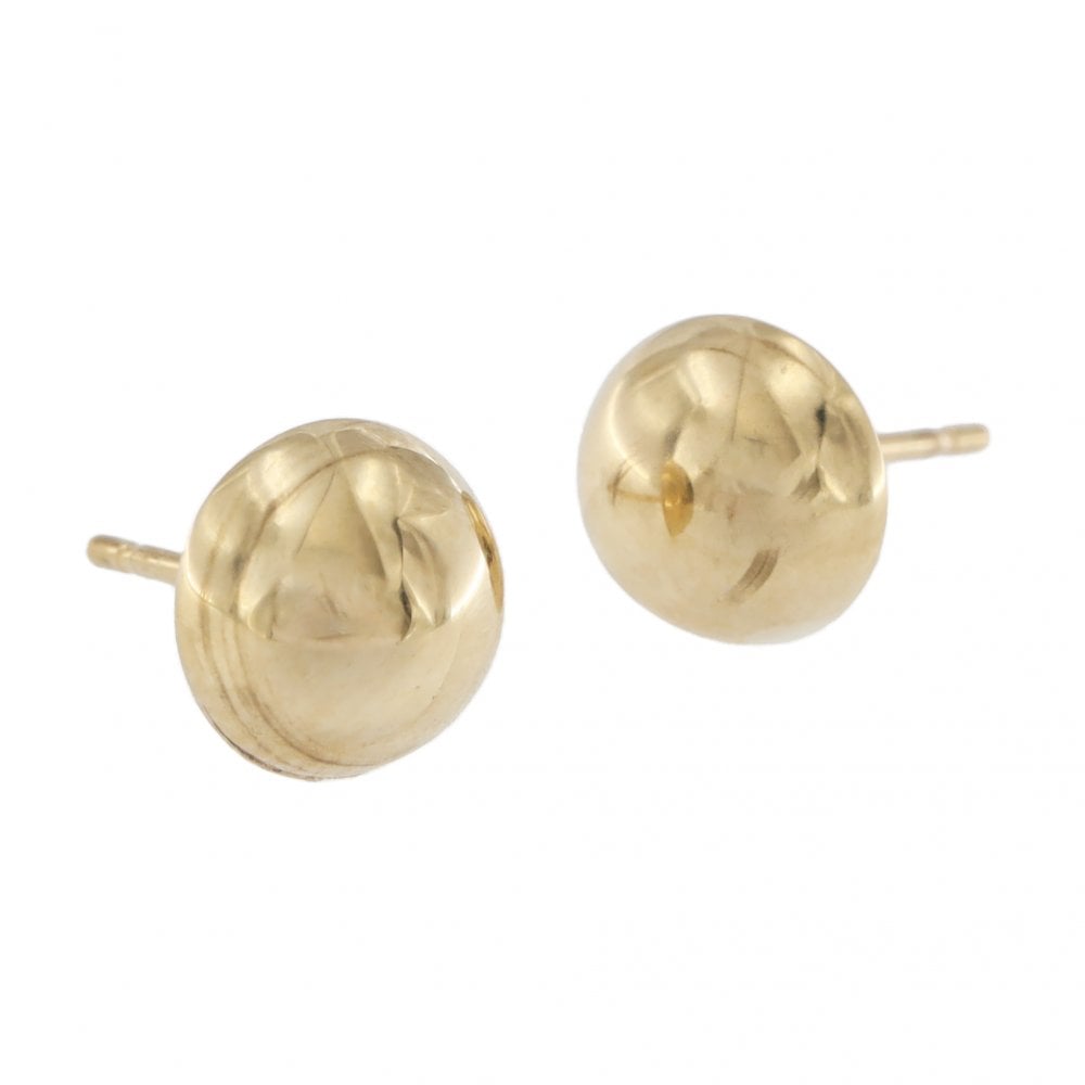 9ct Yellow Gold 7mm Dome Stud Earrings