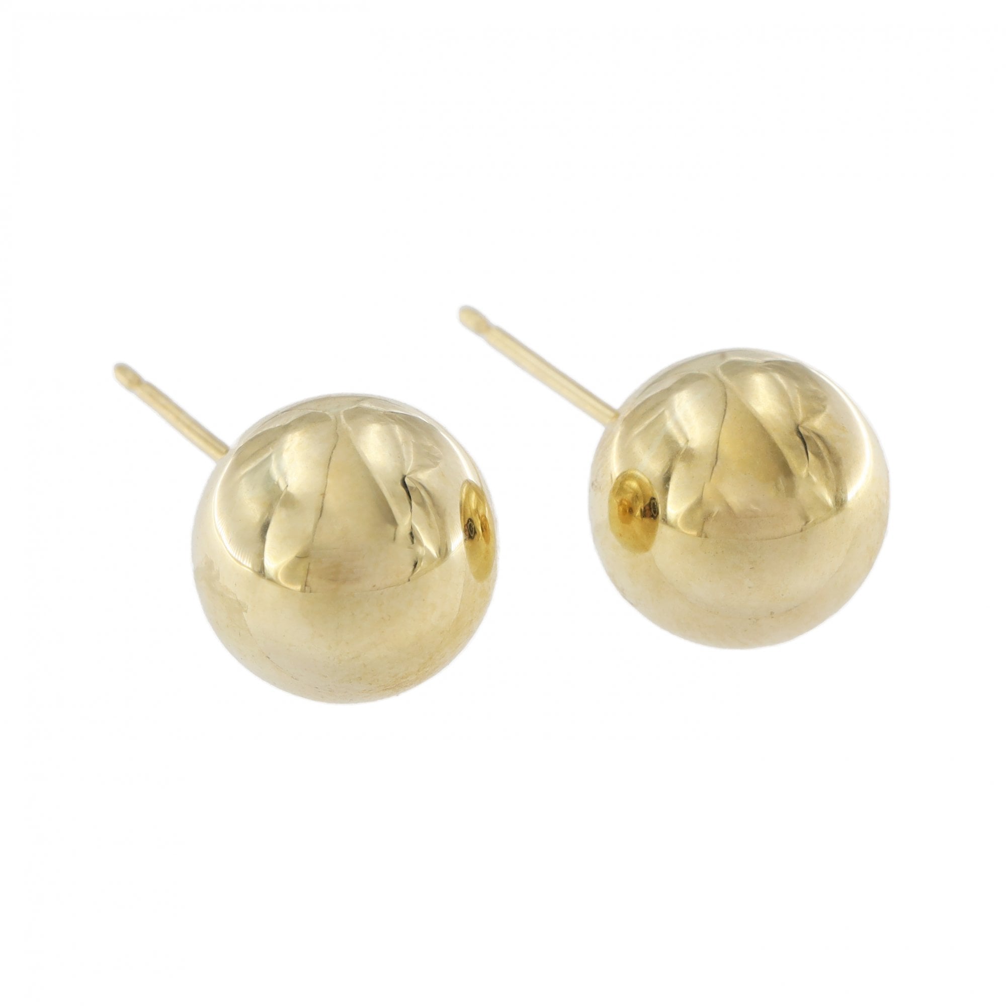 9ct Yellow Gold 10mm Ball Stud Earrings