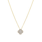 9ct Yellow Gold Diamond Cluster 0.20ct Pendant & Chain
