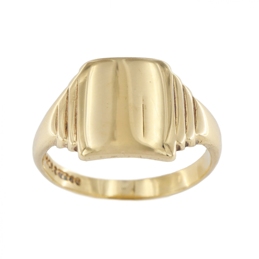 9ct Yellow Gold Gents Square Signet Ring