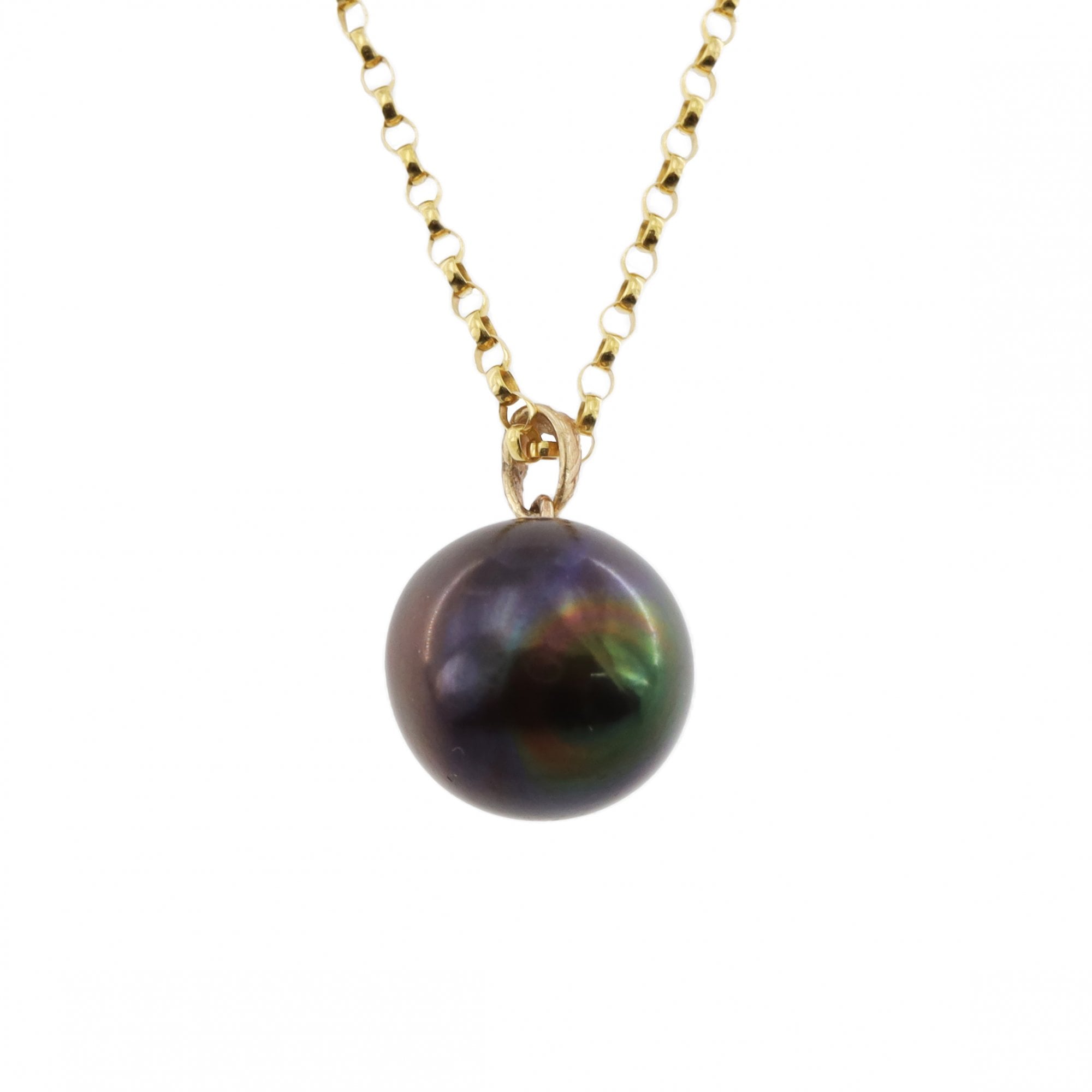 14ct Yellow Gold Tahitian Pearl & Chain
