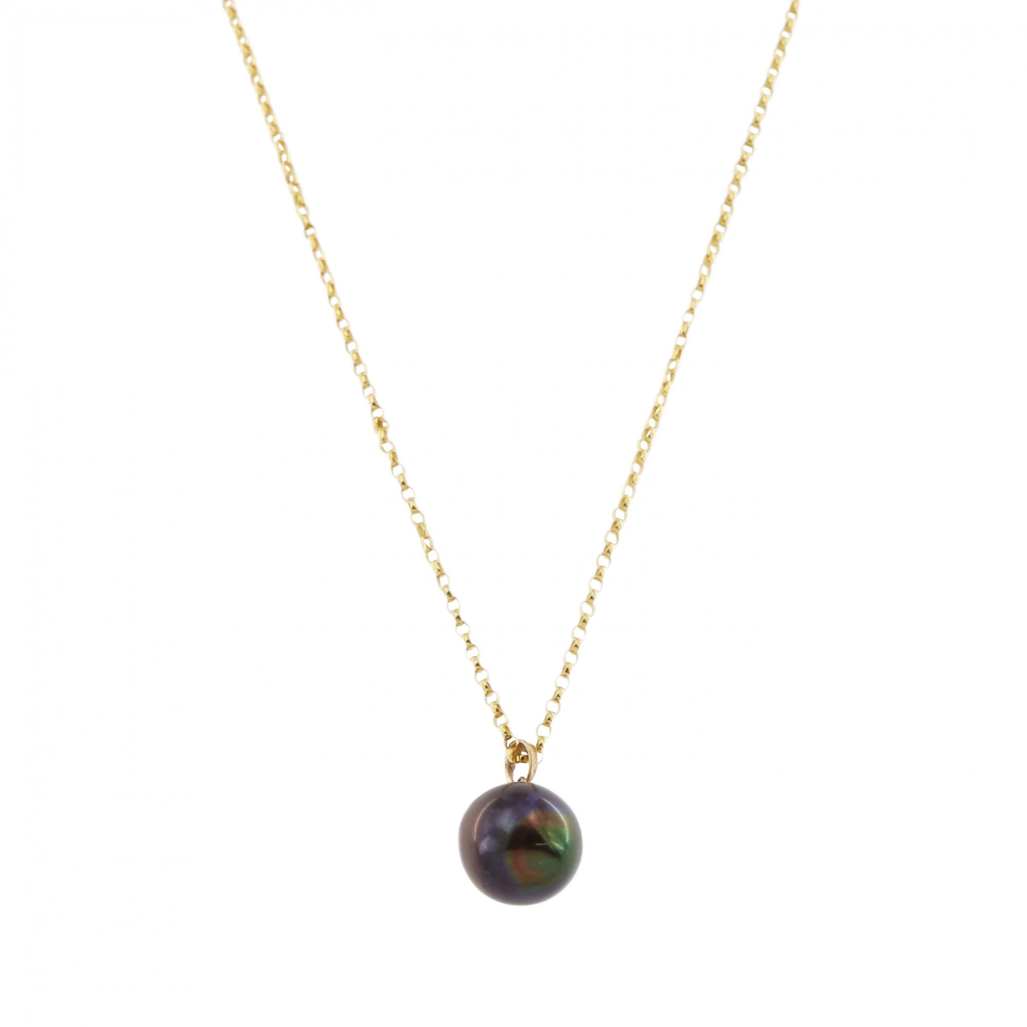 14ct Yellow Gold Tahitian Pearl & Chain