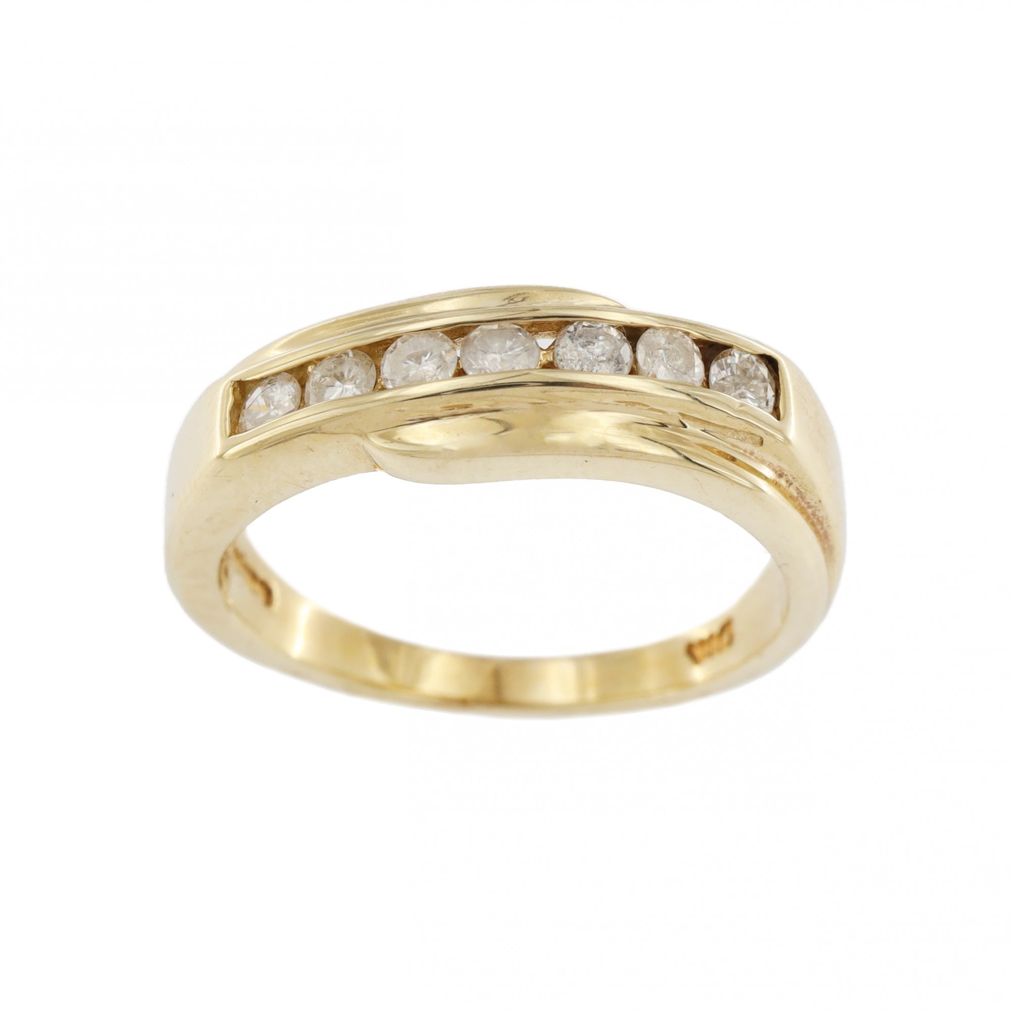 9ct Yellow Gold Diamond 0.25ct 1/2 Eternity Ring