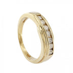 9ct Yellow Gold Diamond 0.25ct 1/2 Eternity Ring